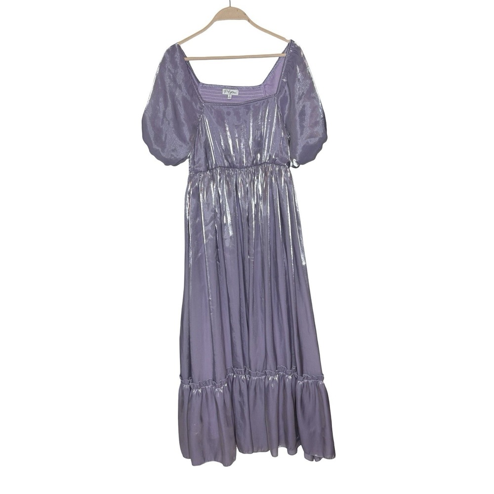 Pologram size small purple shimmer dress‎ long